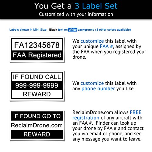 Mavic Air - FAA Drone Identification Bundle - Labels (3 Sets of 3) + FAA UAS Registration ID Card for Hobbyist Pilots + Lanyard and ID Card Holder