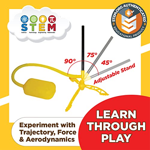 Stomp Rocket Jr. Glow Rocket and Rocket Refill Pack, 7 Rockets and Toy Rocket Launcher - Outdoor Rocket Toy Gift for Boys and Girls Ages 3 Years and Up