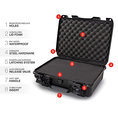 Nanuk 925-1001 Waterproof Hard Case with Foam Insert - Black