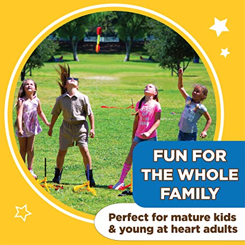 Stomp Rocket Jr. Glow Rocket and Rocket Refill Pack, 7 Rockets and Toy Rocket Launcher - Outdoor Rocket Toy Gift for Boys and Girls Ages 3 Years and Up