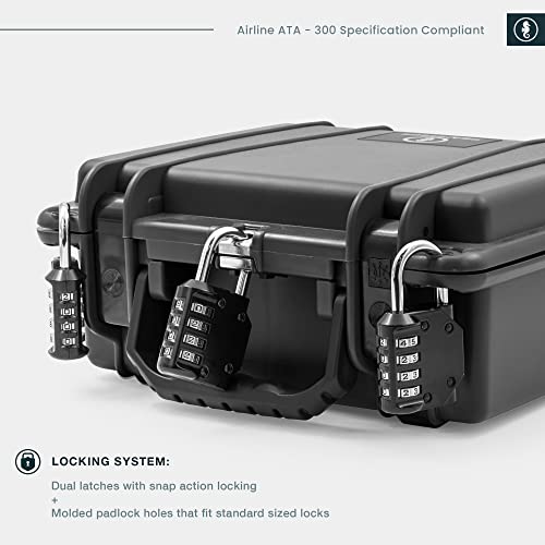 Seahorse 300 Protective Case with Foam, Neon Orange, Small