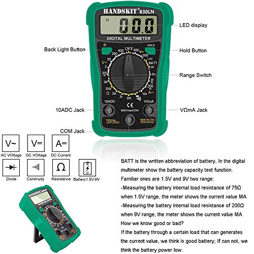 Soldering Iron, Soldering Kit, 19-in-1 60w Soldering Iron Kit Electronics Adjustable Temperature Welding Iron with ON/OFF Switch, Digital Multimeter, 5 Tips, Desoldering Pump, Screwdriver, Tweezers