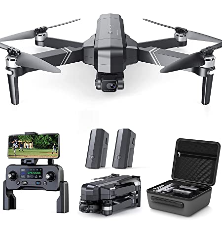 Ruko F11GIM Drones with Camera for Adults, 2-Axis Gimbal 4K EIS Camera, 2 Batteries 56Mins Flight Time,Brushless Motor, 5GHz FPV Transmission, GPS Auto Return Home, 5times Zoom No Fisheye