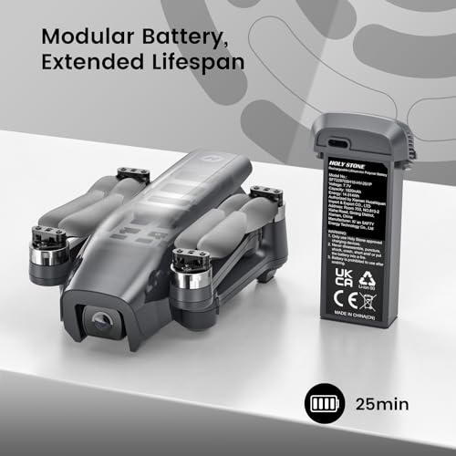 Holy Stone HS710 Drones with Camera for Adults 4K, GPS FPV Foldable 5G Quadcopter for Beginners with Optical Flow Positioning, Auto Return Home, Follow Me, Brushless Motor, 50 Mins Long Flight Time