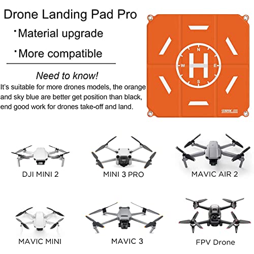 STARTRC Drone Landing Pad Pro, Universal Waterproof Portable Fast-Foldable Helipad for DJI Air 2S/Mavic Mini 2/Mini 3 Pro/Mavic 3/Mavic 2/Holy Stone/DJI FPV Drone/DJI Avata/RC Quadcopters (20-inch)