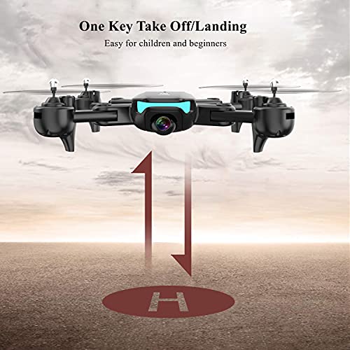 WiFi FPV Drone with 1080P HD Camera, 40 Mins Flight Time,Foldable Drone for Beginners,Altitude Hold Mode, RTF One Key Take Off/Landing,3D Flips 2 Batteries, APP Control, Easy Toy for Kids & Adults