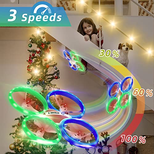 X2 Drones for Kids big size Drone for Beginners with Light RC Drones with Altitude Hold,Quadcopter with 1-key Land, 3 Speed Modes, 360Â° Flip, 2 Batteries,Gifts Toys for Boys and Girls,X-IMVNLEI