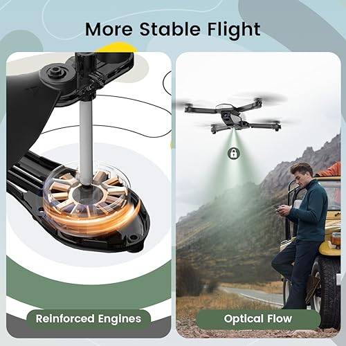 Holy Stone Drone for Kids Adults with 1080P HD Adjustable Camera, Fold-able RC Quadcopter for Beginners with 30 Mins Flight, Gravity Sensor, Voice Control, Trajectory Flight, Storage Case, HS260