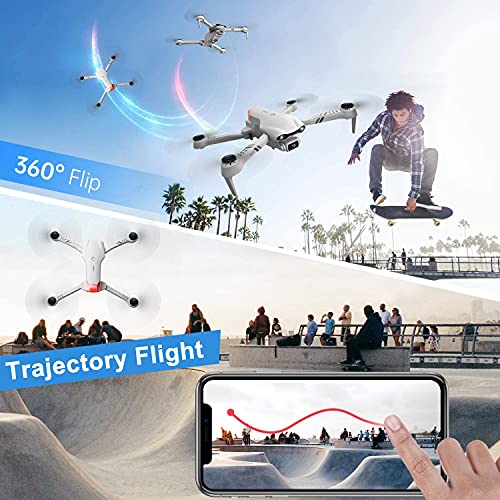 DRONEEYE 4DF10 Drone with 1080P Camera for Adults,Foldable RC Quadcopter with WiFi FPV Live Video drone for Kids Beginners,Trajectory Flight,App Control,3D Flips,Altitude Hold,2 Batteries,Carrying Case