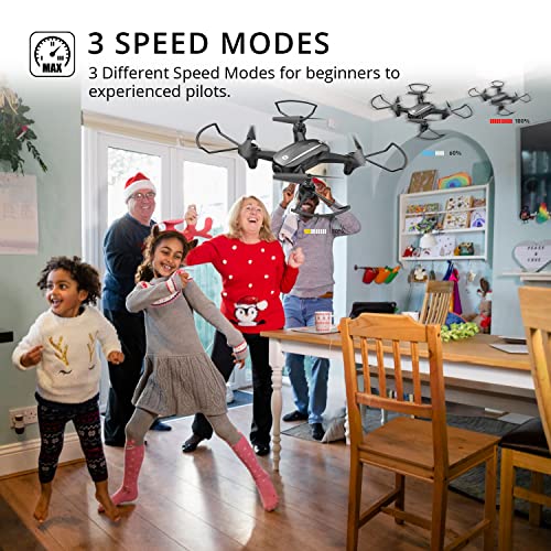 Holy Stone HS340 Mini FPV Drones with Camera for Kids 8-12 RC Quadcopter for Adults Beginners with One Key Take Off/ Landing, Gravity Sensor, Headless Mode, Waypoint Fly, Throw to Go, Indoor & Outdoor