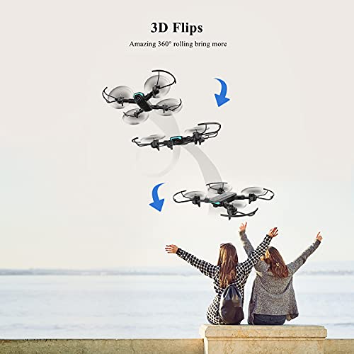 WiFi FPV Drone with 1080P HD Camera, 40 Mins Flight Time,Foldable Drone for Beginners,Altitude Hold Mode, RTF One Key Take Off/Landing,3D Flips 2 Batteries, APP Control, Easy Toy for Kids & Adults