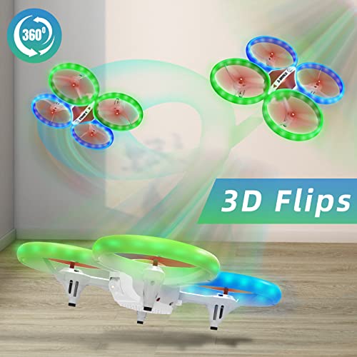 X2 Drones for Kids big size Drone for Beginners with Light RC Drones with Altitude Hold,Quadcopter with 1-key Land, 3 Speed Modes, 360Â° Flip, 2 Batteries,Gifts Toys for Boys and Girls,X-IMVNLEI