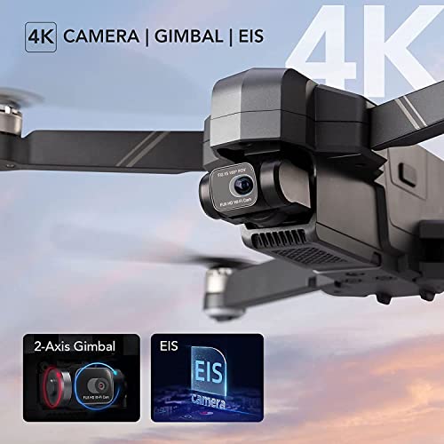 Ruko F11GIM Drones with Camera for Adults, 2-Axis Gimbal 4K EIS Camera, 2 Batteries 56Mins Flight Time,Brushless Motor, 5GHz FPV Transmission, GPS Auto Return Home, 5times Zoom No Fisheye