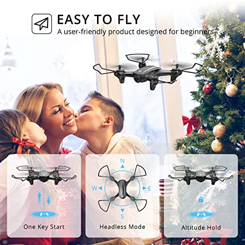 Holy Stone HS340 Mini FPV Drones with Camera for Kids 8-12 RC Quadcopter for Adults Beginners with One Key Take Off/ Landing, Gravity Sensor, Headless Mode, Waypoint Fly, Throw to Go, Indoor & Outdoor