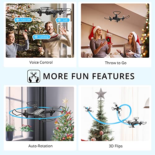 Holy Stone HS340 Mini FPV Drones with Camera for Kids 8-12 RC Quadcopter for Adults Beginners with One Key Take Off/ Landing, Gravity Sensor, Headless Mode, Waypoint Fly, Throw to Go, Indoor & Outdoor