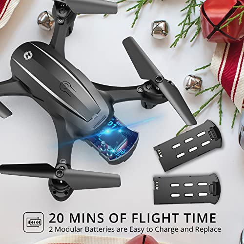 Holy Stone HS340 Mini FPV Drones with Camera for Kids 8-12 RC Quadcopter for Adults Beginners with One Key Take Off/ Landing, Gravity Sensor, Headless Mode, Waypoint Fly, Throw to Go, Indoor & Outdoor