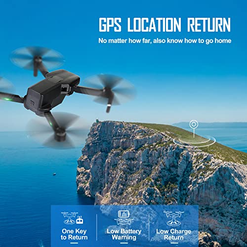 High-Performance Drone: 4K Camera, GPS Navigation, Dual Battery