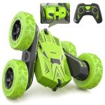 SGILE RC Stunt Car Toy, Remote Control Car with 2 Sided 360 Rotation for Boy Kids Girl, Green