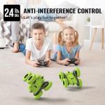 SGILE RC Stunt Car Toy, Remote Control Car with 2 Sided 360 Rotation for Boy Kids Girl, Green