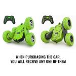 SGILE RC Stunt Car Toy, Remote Control Car with 2 Sided 360 Rotation for Boy Kids Girl, Green