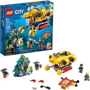 LEGO City Ocean Exploration Submarine 60264, with Toy Submarine, Coral Reef Setting, Underwater Drone, Glow in The Dark Anglerfish Figure and 4 Explorer Minifigures, New 2020 (286 Pieces)