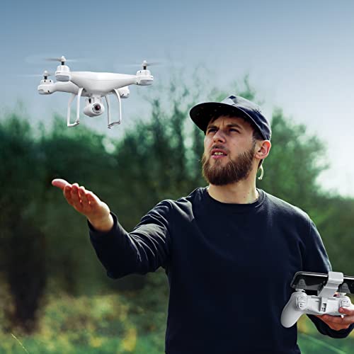 Potensic T25 GPS Drone, FPV RC Drone with Camera 1080P HD WiFi Live Video, Auto Return Home, Altitude Hold, Follow Me, 2 Batteries and Carrying Case