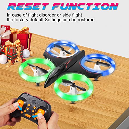 RC Drones for Kids & Beginners, 2020 New Mini Drone with LED Lights 2.4Ghz RC Helicopter Headless Mode, Pocket RC Quadcopter Altitude Hold for Drone Training & Kids Adults