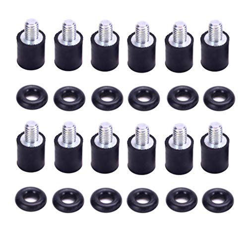 M3 Flight Controller Anti-Vibration Fixed Screws Mounting Hardware Standoffs with M3 Rubber Washer Rings for Naze32 CC3D F3 F4 Flight Controller(12Sets)