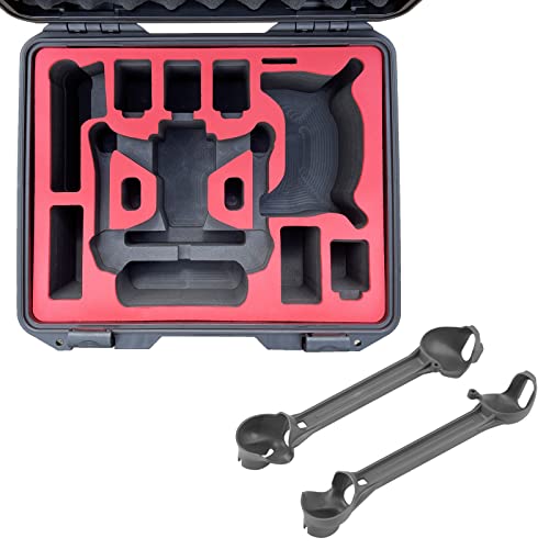 Judunmsk Case + Arm Bracers Kit for DJI FPV Drone Combo, Waterproof Large-Capacity Carrying Case Without Disassembling The Propeller, Compatible with Arm Bracers Accessories (Not Include Drone)