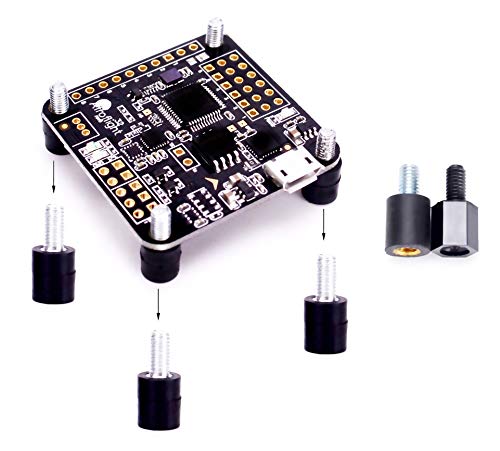 M3 Flight Controller Anti-Vibration Fixed Screws Mounting Hardware Standoffs with M3 Rubber Washer Rings for Naze32 CC3D F3 F4 Flight Controller(12Sets)