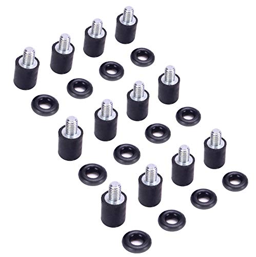 M3 Flight Controller Anti-Vibration Fixed Screws Mounting Hardware Standoffs with M3 Rubber Washer Rings for Naze32 CC3D F3 F4 Flight Controller(12Sets)
