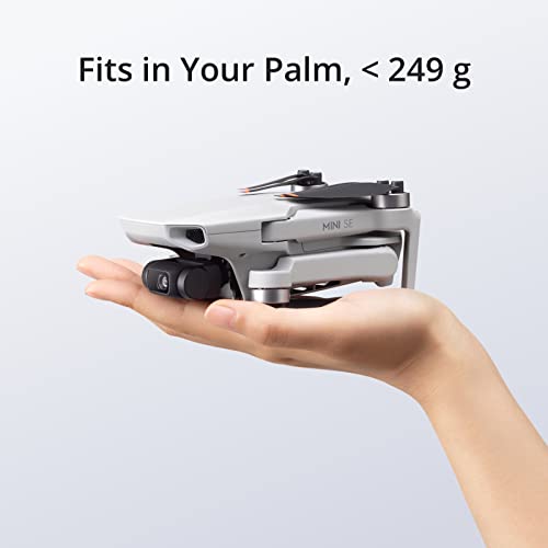 DJI Mini SE - Camera Drone with 3-Axis Gimbal, 2.7K Camera, GPS, 30-min Flight Time, Reduced Weight, Less Than 0.55lbs / 249 gram Mini Drone, Improved Scale 5 Wind Resistance, Gray