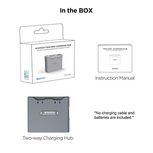 VCUTECH Mini 2 Battery Charging Hub for DJI Mini 2 | Mavic Mini/SE | Two Way Drone Accessory