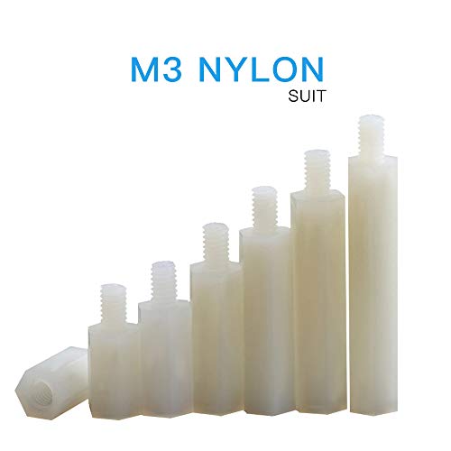 SZHKM 200pcs M3 Standoff Kit Rasberry Pi Standoffs Male Female Circuit Board Standoffs Hex PCB Standoffs Nylon Motherboard Standoffs Assortment for Drone Quadcopter Building