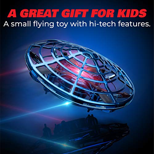 Force1 Scoot Hand Operated Drones for Kids or Adults - Hands Free Mini Drone, Easy Indoor Small UFO Flying Ball Drone Toys for Boys and Girls (Blue)