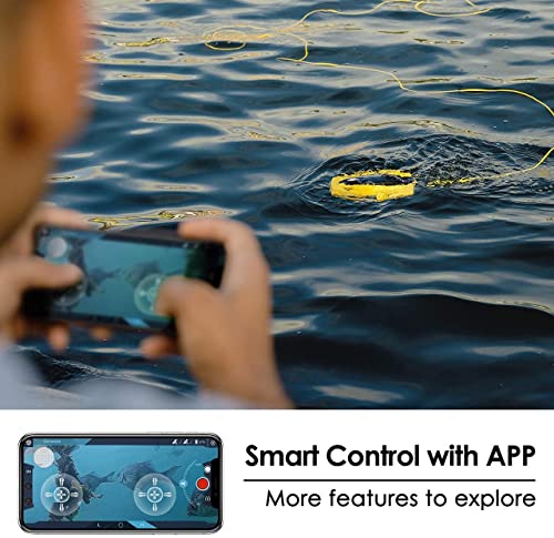 CHASING Dory Underwater Drone - 1080p Full HD Underwater Drone with Camera for Real Time Viewing, APP Remote Control, Palm-Sized and Portable with Carrying Case, WiFi Buoy and 49 ft Tether, ROV