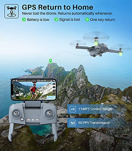 SYMA X500Pro GPS Drones with 4K UHD Camera for Adults, RC Quadcopter with 50 Minutes Flight Time, Brushless Motor, 5G FPV Transmission, Follow Me, Auto Return Home, Included Carrying Bag