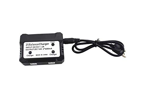 Fytoo 2PCS 7.4V 2800mah Lithium Battery with 2 in 1 Charger for HS720 HS720E Folding Brushless Quadcopter Accessories Remote Control Drone Lithium Battery