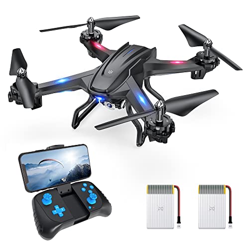 UranHub Drone with Camera for Adults HD 2K Camera Live Video Drone for Beginners w/Gesture Control, Voice Control, Altitude Hold, Headless Mode, Compatible with VR Glasses