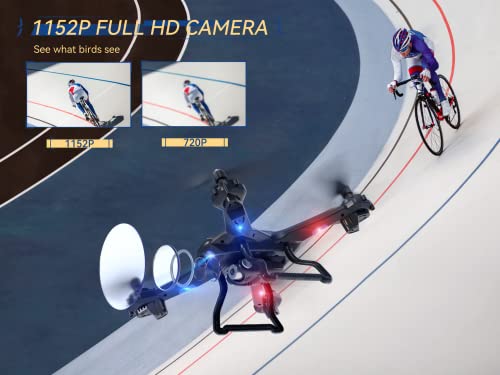 UranHub Drone with Camera for Adults HD 2K Camera Live Video Drone for Beginners w/Gesture Control, Voice Control, Altitude Hold, Headless Mode, Compatible with VR Glasses