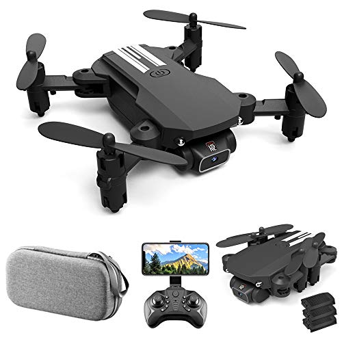 GoolRC Mini Drone for Kids and Adults, LS-MIN RC Quadcopter with 1080P Camera, 360° Flip, Gesture Photo/Video, Track Flight, Altitude Hold, Headless Mode, Include Carry Bag and 3 Batteries (Black)