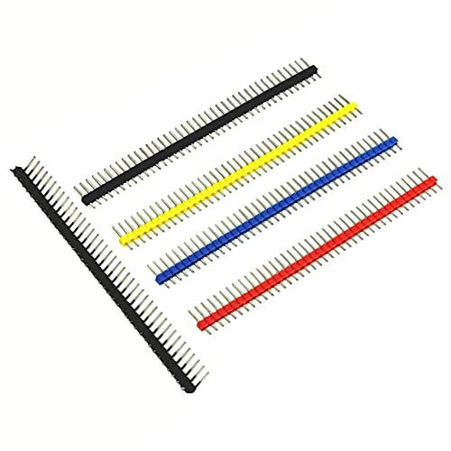 Dupont Connector Kit - 1004pcs Crimp Connector Kit with 2.54 mm Crimp Pin Connector Housings, Single Row Male Headers, Male/Female Crimp Pins and Ribbon Cable from Plusivo