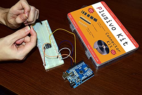 Dupont Connector Kit - 1004pcs Crimp Connector Kit with 2.54 mm Crimp Pin Connector Housings, Single Row Male Headers, Male/Female Crimp Pins and Ribbon Cable from Plusivo