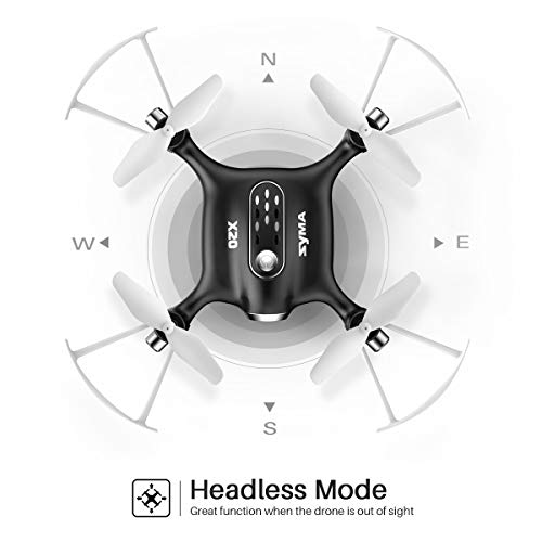 SYMA X20-Black 2.4 GHz Mini Micro RC Drone, Black