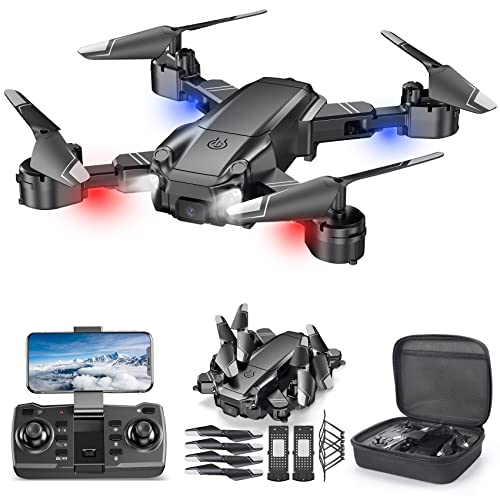 Drone with Camera for Kids Adults Beginners, MAETOT Foldable 1080P HD FPV Drones for Kids 8-12 and Up with 2 Cameras, RC Quadcopter Remote Control / APP Control Drone Toys Gifts for Boys Girls