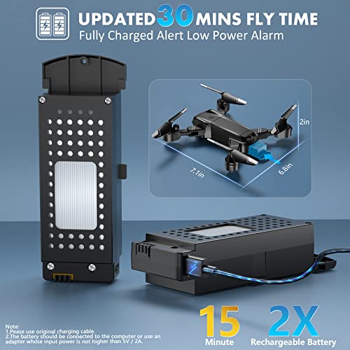 Drone with Camera for Kids Adults Beginners, MAETOT Foldable 1080P HD FPV Drones for Kids 8-12 and Up with 2 Cameras, RC Quadcopter Remote Control / APP Control Drone Toys Gifts for Boys Girls