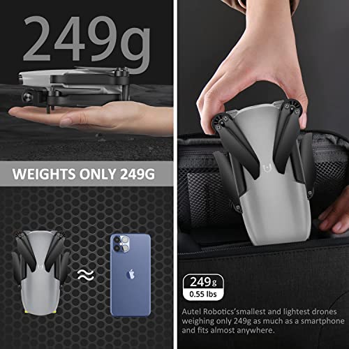 Autel Robotics EVO Nano+ Premium Bundle, 249g Mini Drone with 4K RYYB Camera, No Geo-Fencing, PDAF + CDAF Focus, 3-Axis Gimbal, 3-Way Obstacle Avoidance, Extra 64G SD, Nano Plus Fly More Combo, Gray