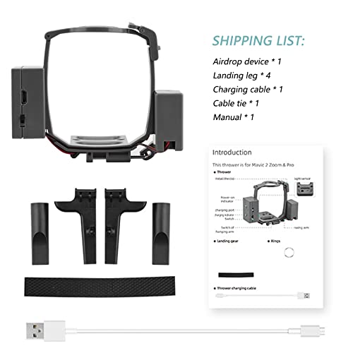 O'woda Mavic 2 Payload Drone Airdropper Clip Delivery Transport Device Wedding Drone Fishing Bait Search & Rescue Tool for DJI Mavic 2 Pro/Zoom (Not for Mavic Pro)
