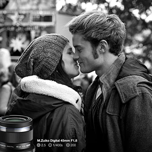 Olympus M. Zuiko Digital ED 45mm f1.8 (Black) Lens for Micro 4/3 Cameras - International Version (No Warranty)