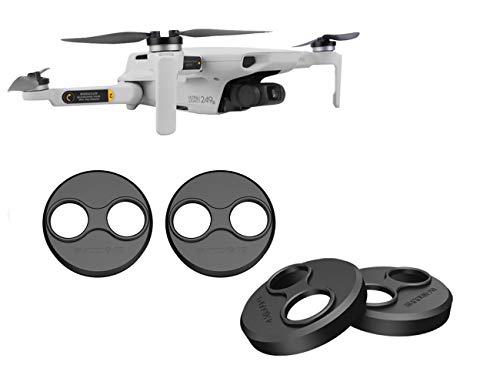 Tineer Aluminum Motor Cover Cap 4 Pieces for DJI Mavic Mini Drone Accessory - Dustproof,Waterproof,Scratchproof Protection Case Cover Mounts (Black)